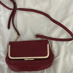 Vince camuto  Red Leather Crossbody Bag